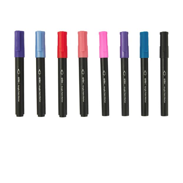 Anko 8 Pack Acrylic Paint Markers - Purple