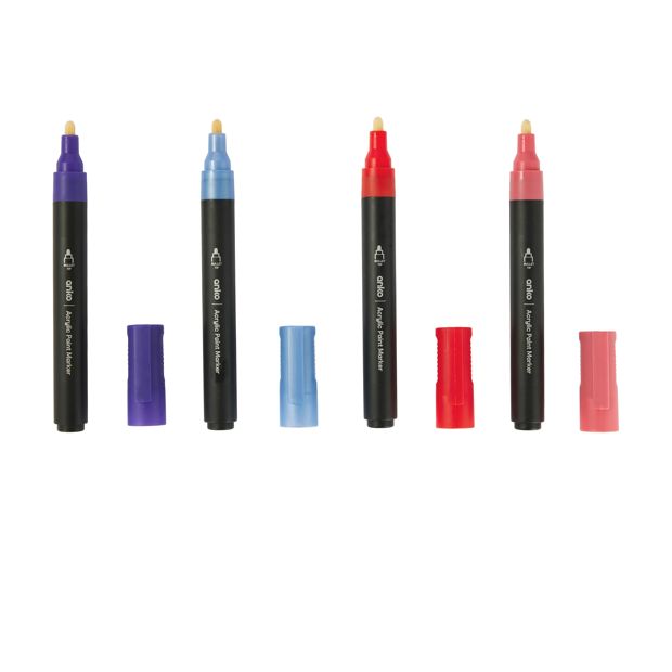 Anko 8 Pack Acrylic Paint Markers - Purple