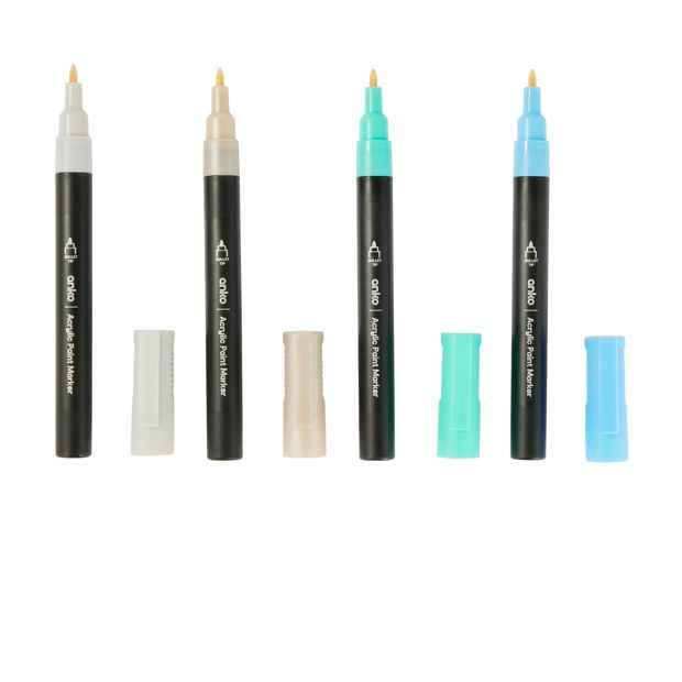 8 Pack Acrylic Paint Markers - Blue