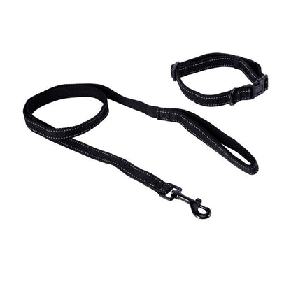 Anko Black Reflective Collar and Lead Set - Medium