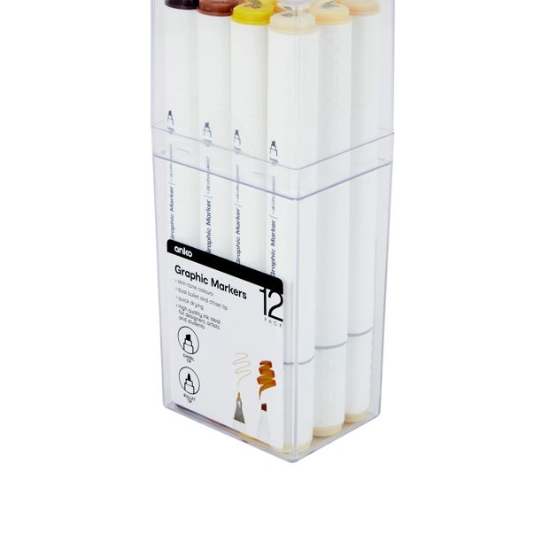 Anko 12 Pack Graphic Markers