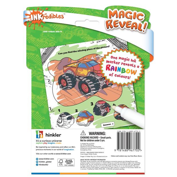 INKredibles Monster Machines Mess Free Magic Ink Pictures! - Book