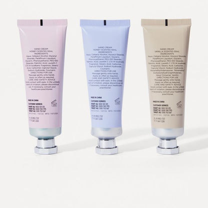 OXX Bodycare Hand Cream Trio - Honey and Vanilla Scented