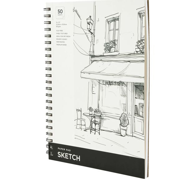 Anko 50 Sheets 9in. x 12in. Sketch Spiral Art Pad
