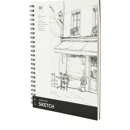 Anko 50 Sheets 9in. x 12in. Sketch Spiral Art Pad