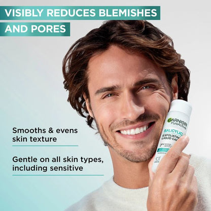 Garnier PureActive Salicylic Exfoliating Liquid Care 120ml - 7% Niacinamide, Squalane, AHA and Salicylic Acid