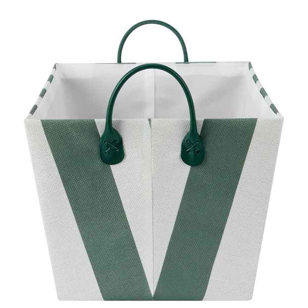 Anko Tapered Basket - Green Stripe