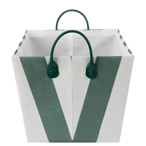 Anko Tapered Basket - Green Stripe