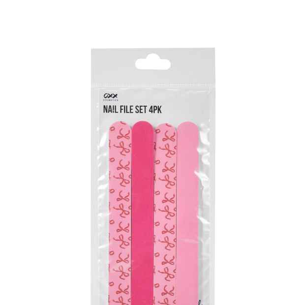 OXX Cosmetics 4 Pack Nail File Set - Pink