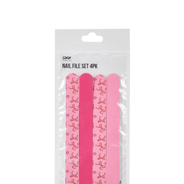 OXX Cosmetics 4 Pack Nail File Set - Pink