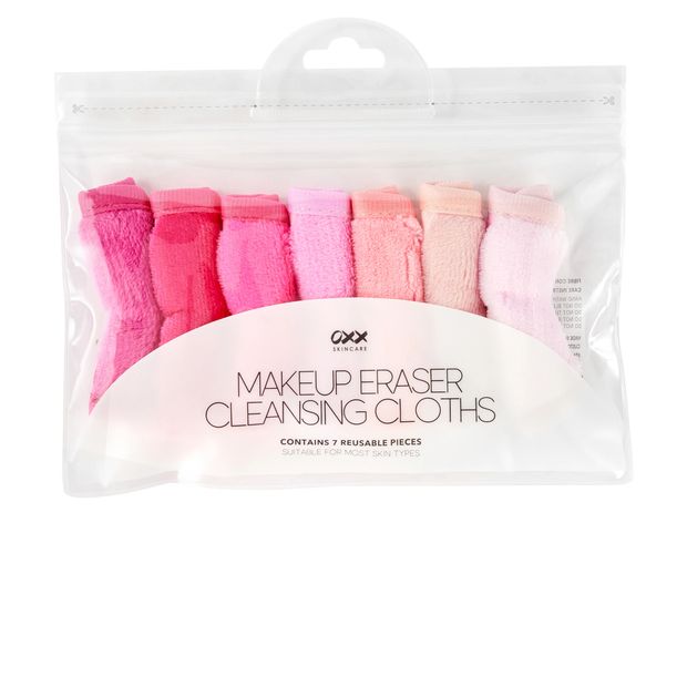 OXX Skincare 7 Pack Makeup Eraser Cleansing Cloth - Pink