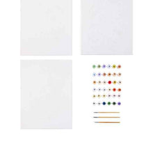 3 Pack Numbered Canvas Painting Kit - Market Scenes