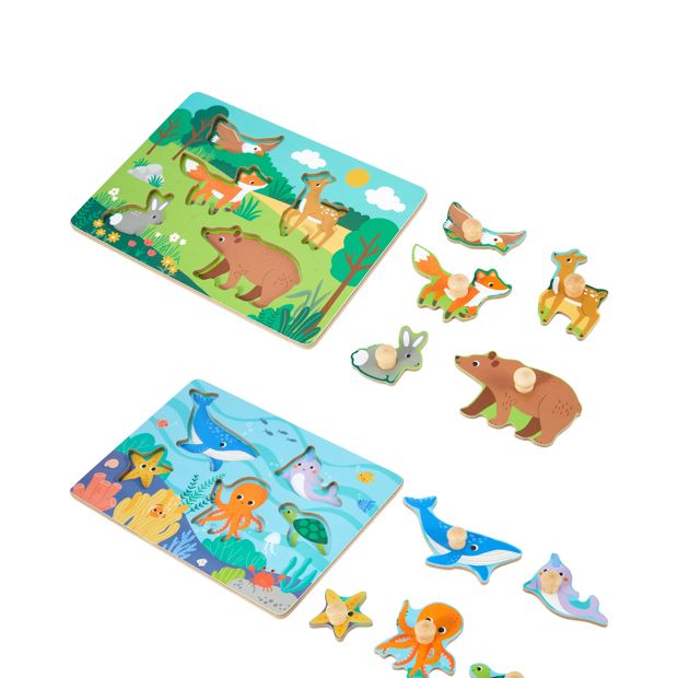 Anko Wooden Animal Puzzle - Assorted