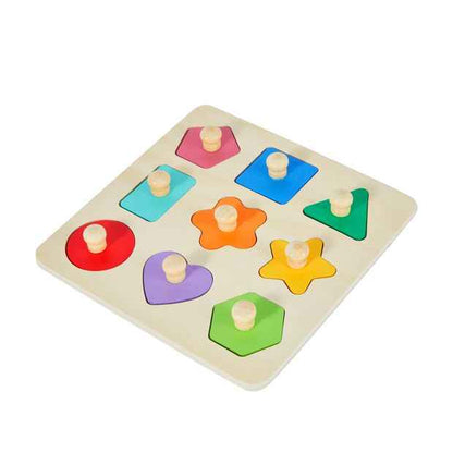 Wooden Shape Sorter Puzzle for Toddlers