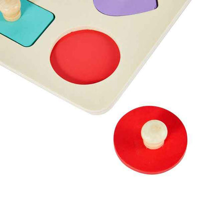 Wooden Shape Sorter Puzzle for Toddlers