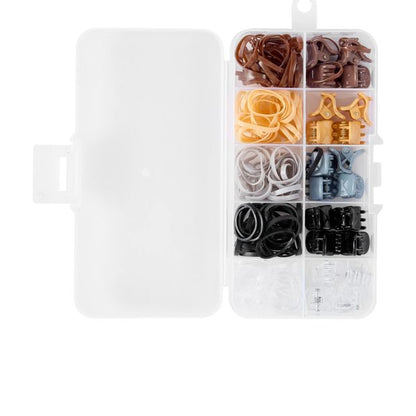 OXX Haircare 170 Piece Mini Claw Clips and Poly Bands - Nude