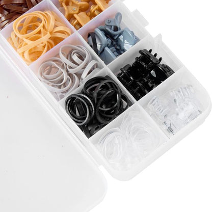 OXX Haircare 170 Piece Mini Claw Clips and Poly Bands - Nude