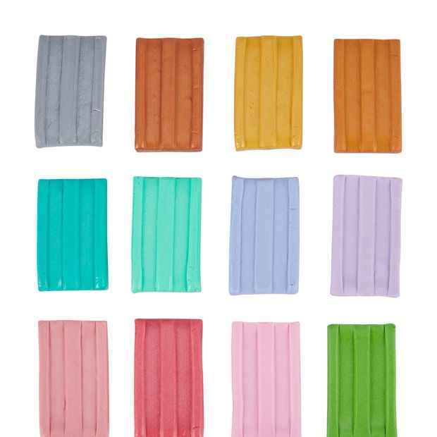 Anko 12 Pack Polymer Clay - Metallic Tones