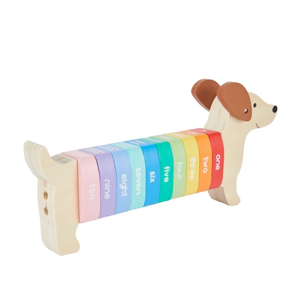 Anko Wooden Play Count and Stack Dog