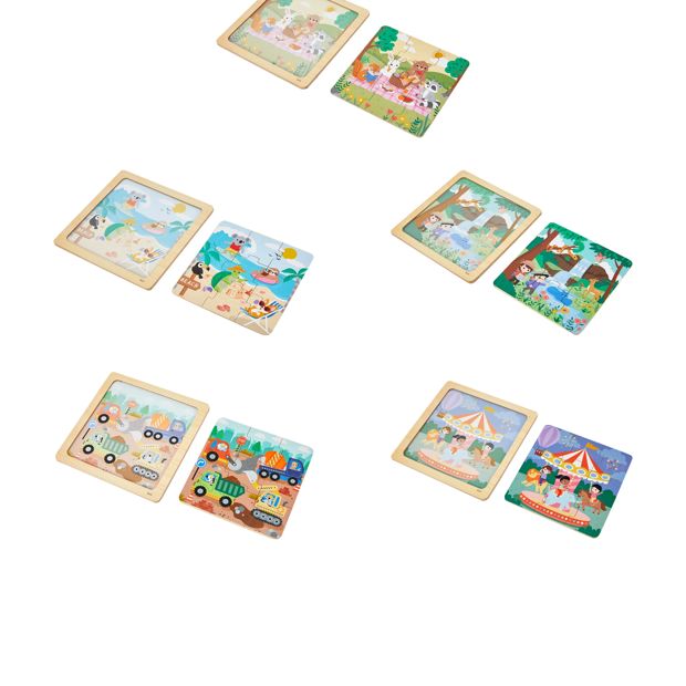 Anko 9 Piece Wooden Puzzle - Assorted
