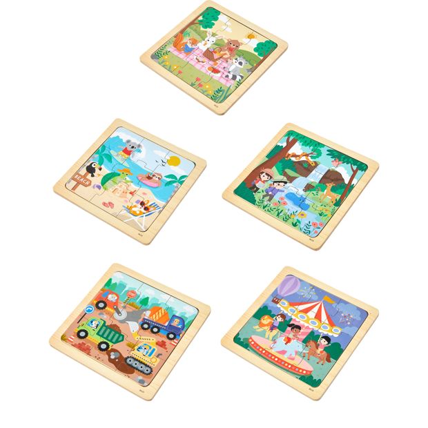 Anko 9 Piece Wooden Puzzle - Assorted