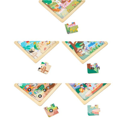 Anko 9 Piece Wooden Puzzle - Assorted