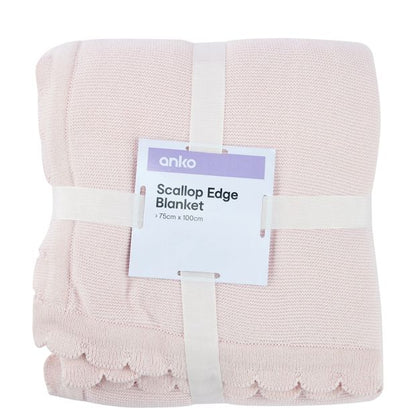 Anko Scallop Edge Blanket - Pink