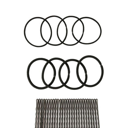 OXX Haircare Hair Elastics and Bobby Pin Container