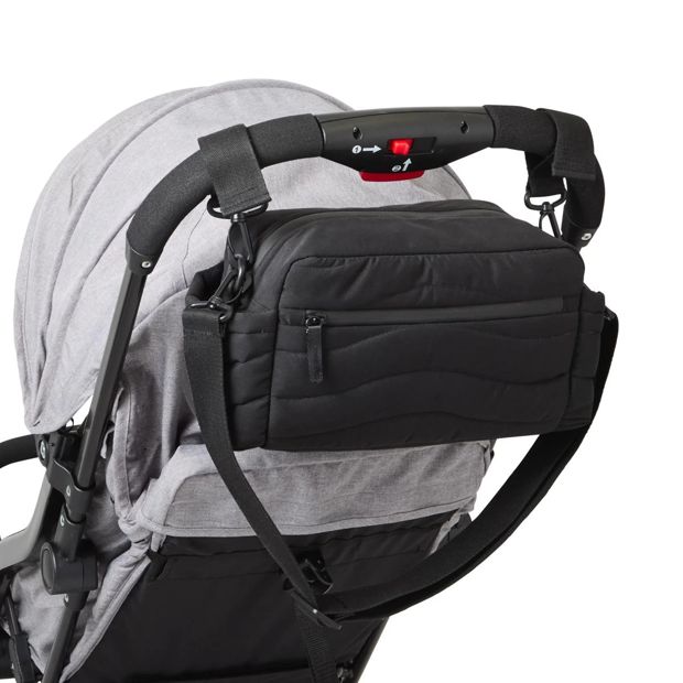 Quilted Stroller Caddy - Black