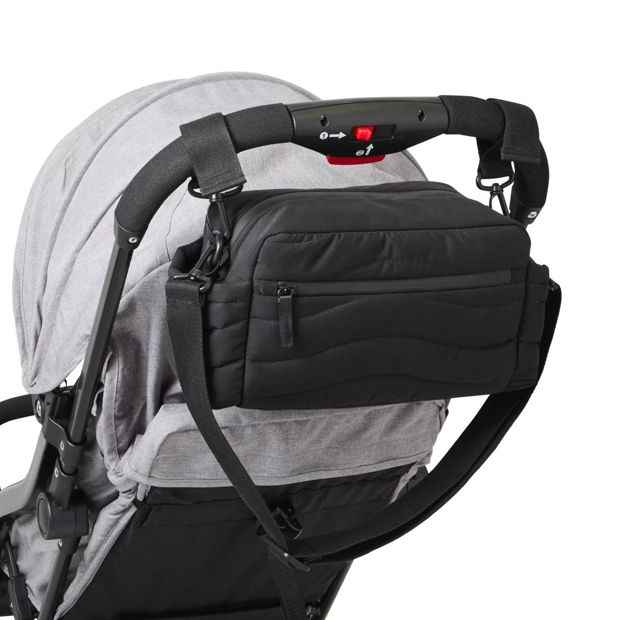 Quilted Stroller Caddy - Black