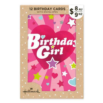 12 Pack Birthday Cards - Animal Designs