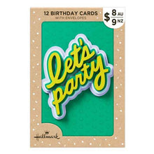 12 Pack Birthday Cards - Bold Lettering