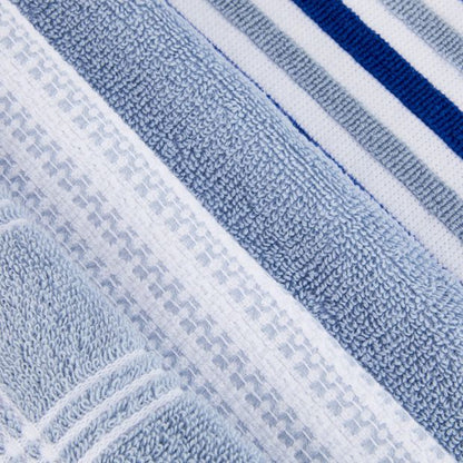 Anko 4 Pack Blue Check Terry Tea Towel