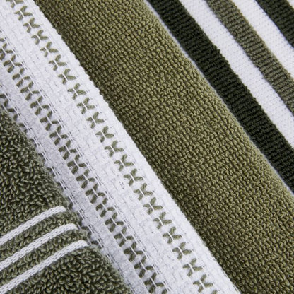 Anko 4 Pack Green Check Terry Tea Towel