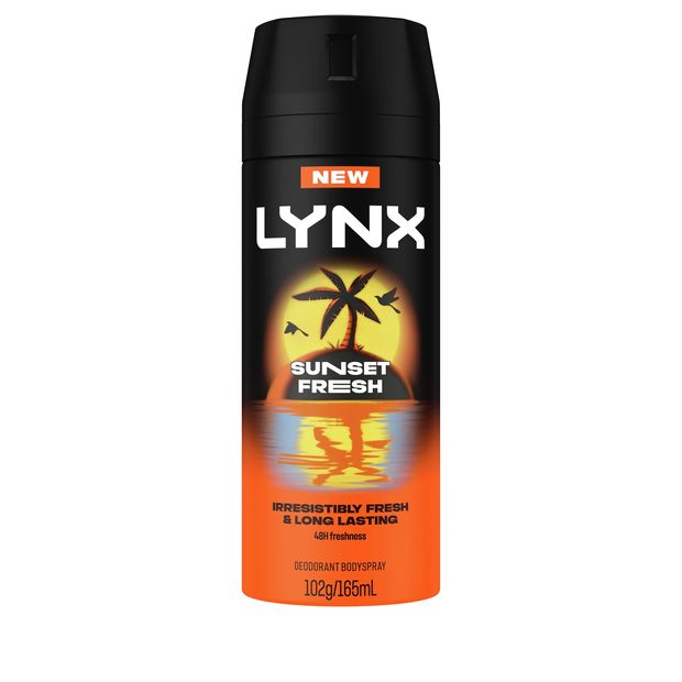 LYNX Sunset Fresh 48H Odour Protection Deodorant Bodyspray 165ml - Mango and Mandarin Scent