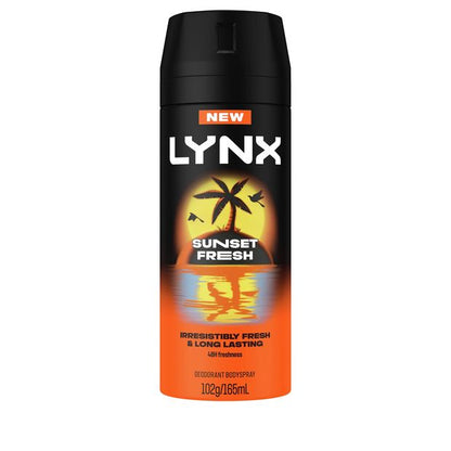LYNX Sunset Fresh 48H Odour Protection Deodorant Bodyspray 165ml - Mango and Mandarin Scent
