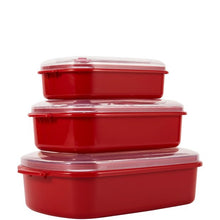 Anko Set of 3 Food Storage Containers - Red
