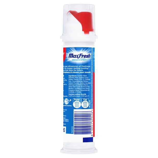 Colgate MaxFresh Cool Mint Toothpaste Pump with Mini Breath Strips 130g