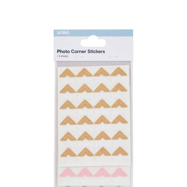 Adhesive Photo Corners for Albums & Crafts