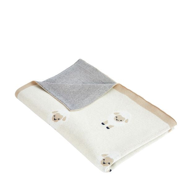 Anko Cotton Knitted Blanket - Sheep