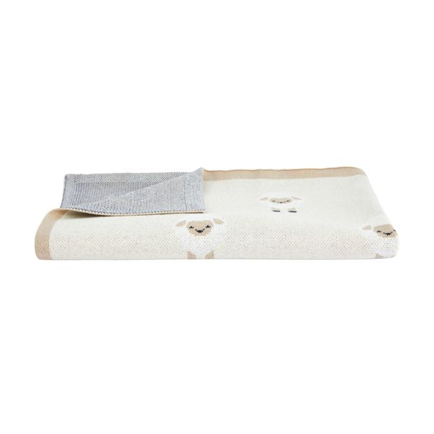 Anko Cotton Knitted Blanket - Sheep
