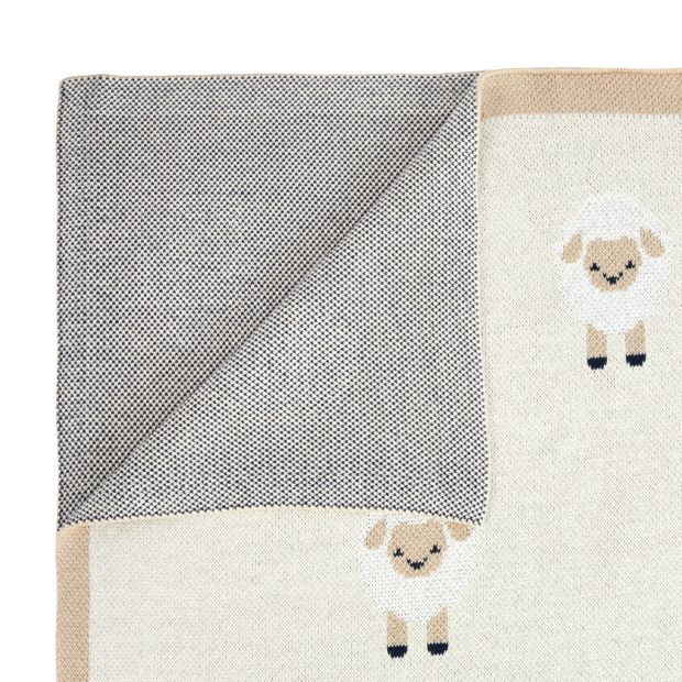 Anko Cotton Knitted Blanket - Sheep