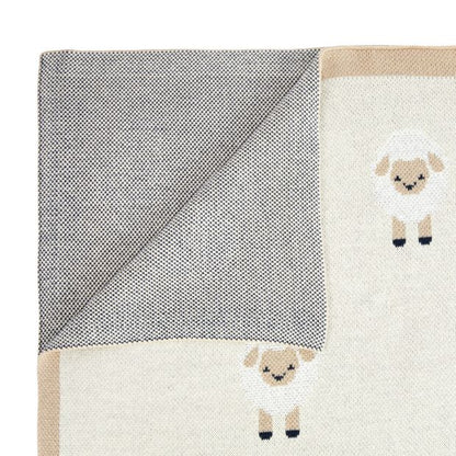 Anko Cotton Knitted Blanket - Sheep