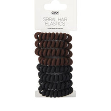 OXX Haircare 8 Piece Spiral Hair Elastics - Black and brown