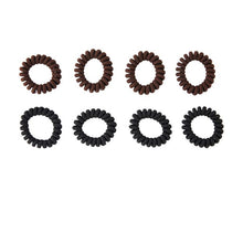 OXX Haircare 8 Piece Spiral Hair Elastics - Black and brown