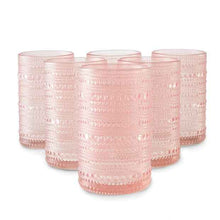Anko 6 Pink Pearls Highball Glasses