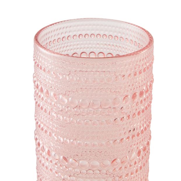 Anko 6 Pink Pearls Highball Glasses