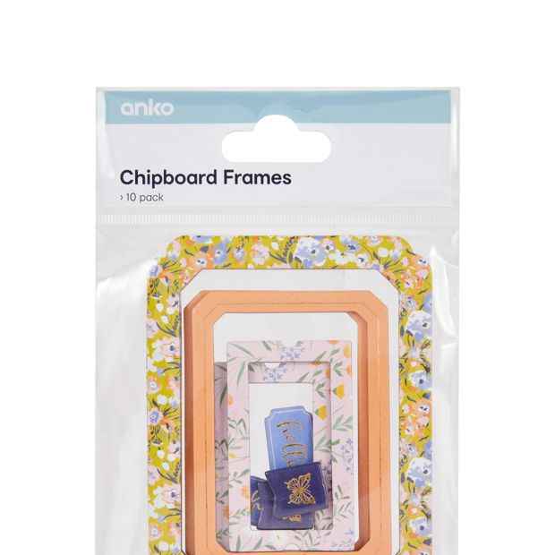 10 Pack Chipboard Craft Frames 15x10cm