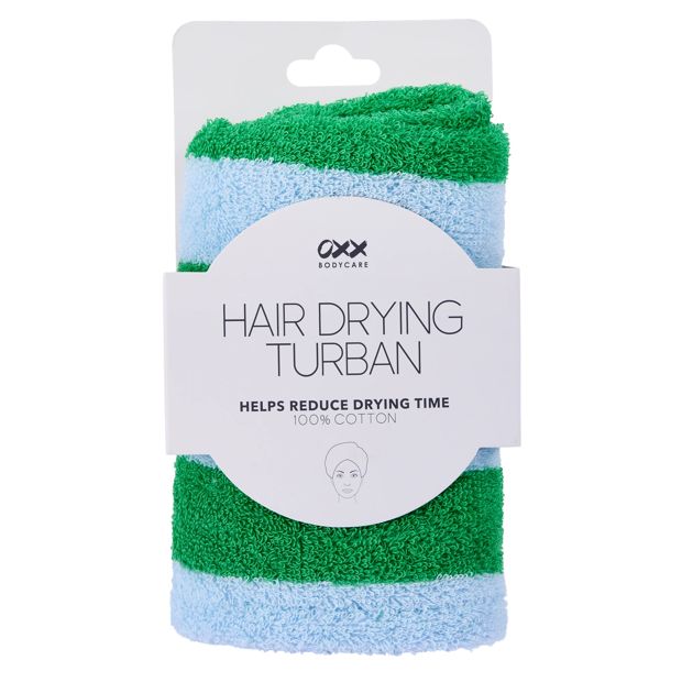 OXX Bodycare Hair Drying Turban - Blue Green