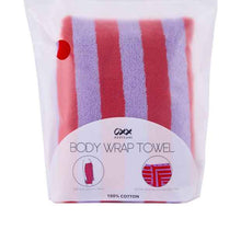 OXX Bodycare Cotton Body Wrap Towel - Purple and Red